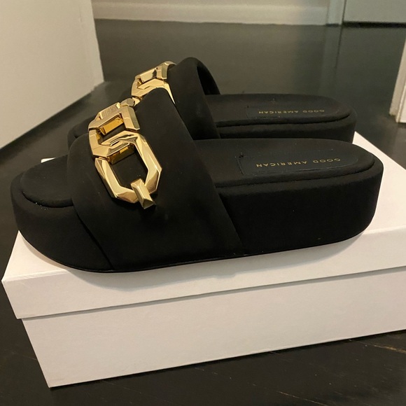 Good America Chain Platform Slides NIB 7.5 - Picture 2 of 4